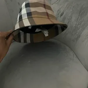 Exaggerated Check Cotton Canvas Bucket Hat s-l400.jpg main image 2